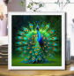 Preview: Diamond Painting  Pfau mit farbenprächtigem Federrad